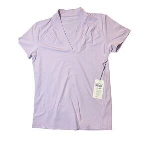 NWT Womens Golf Shirt, Swing Dish Size Large Lilac East Hampton Caroline